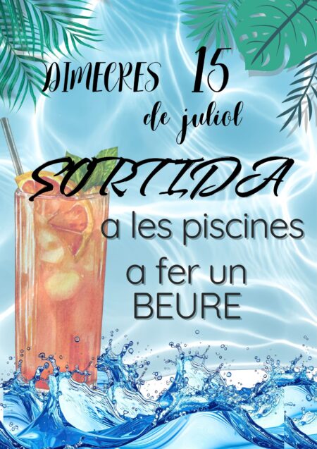 Salida a las piscinas para tomar un refresco en Rosselló durante una mañana de convivencia y ocio para mayores.