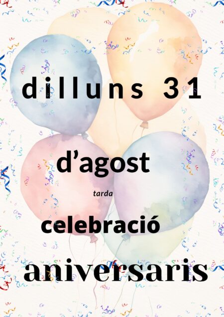 Celebración de Aniversarios en la Residencia Mirador del Segrià con tarta, velas y ambiente festivo.