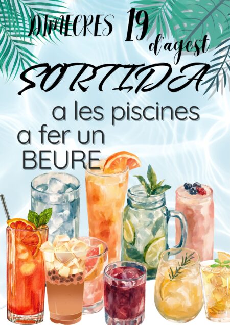 Salida a las piscinas para tomar un refresco en Rosselló durante una mañana de convivencia y ocio para mayores.