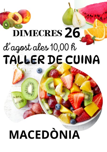 Taller de Cocina: Macedonia Bread – Miércoles 26 de agosto