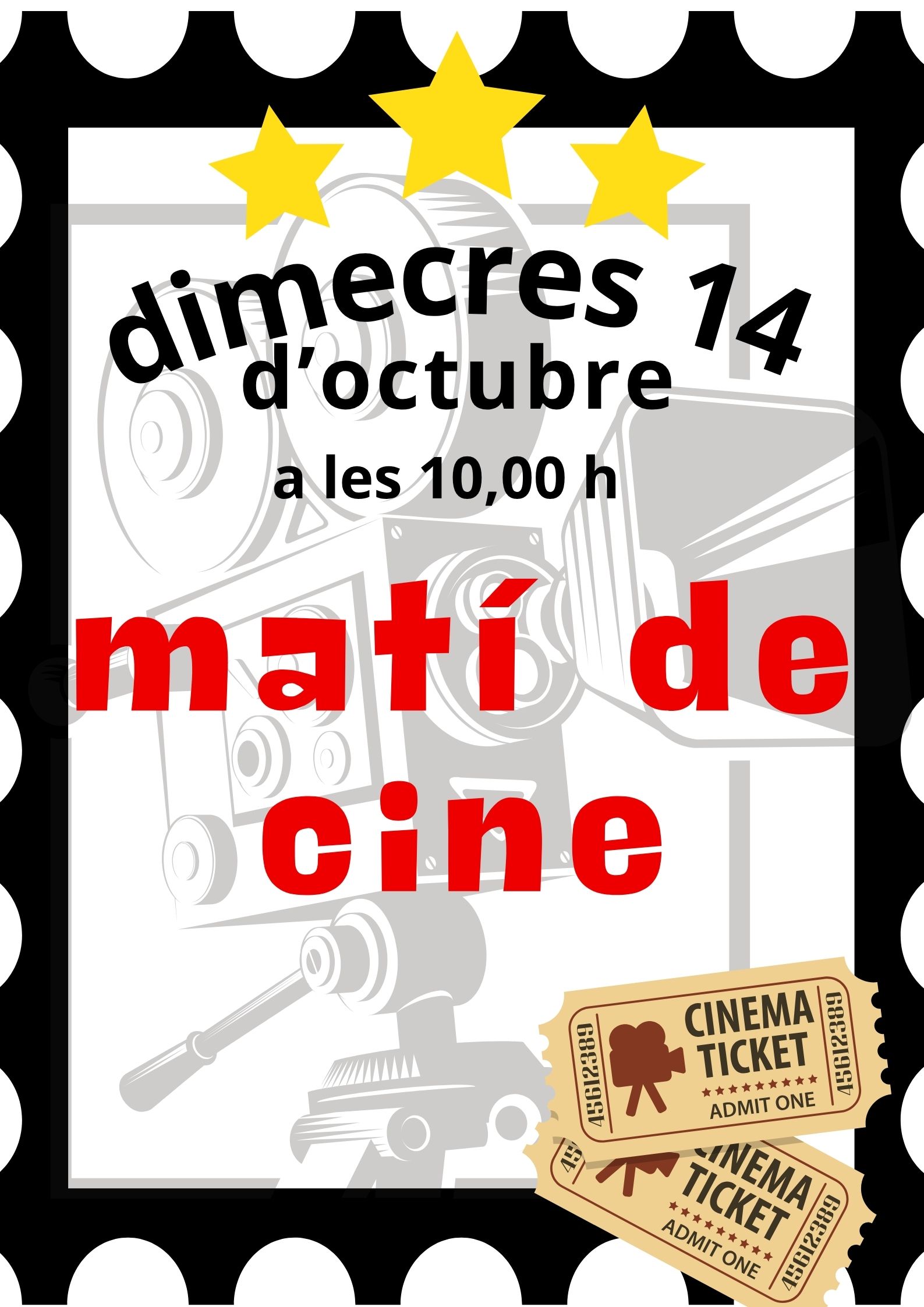 Cartel de cinema del Mirador del Segrià — octubre de 2026