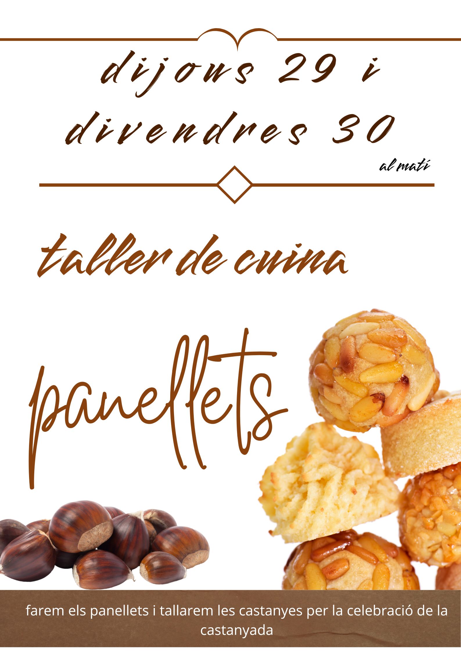 Cartel de panellets del Mirador del Segrià — octubre de 2026